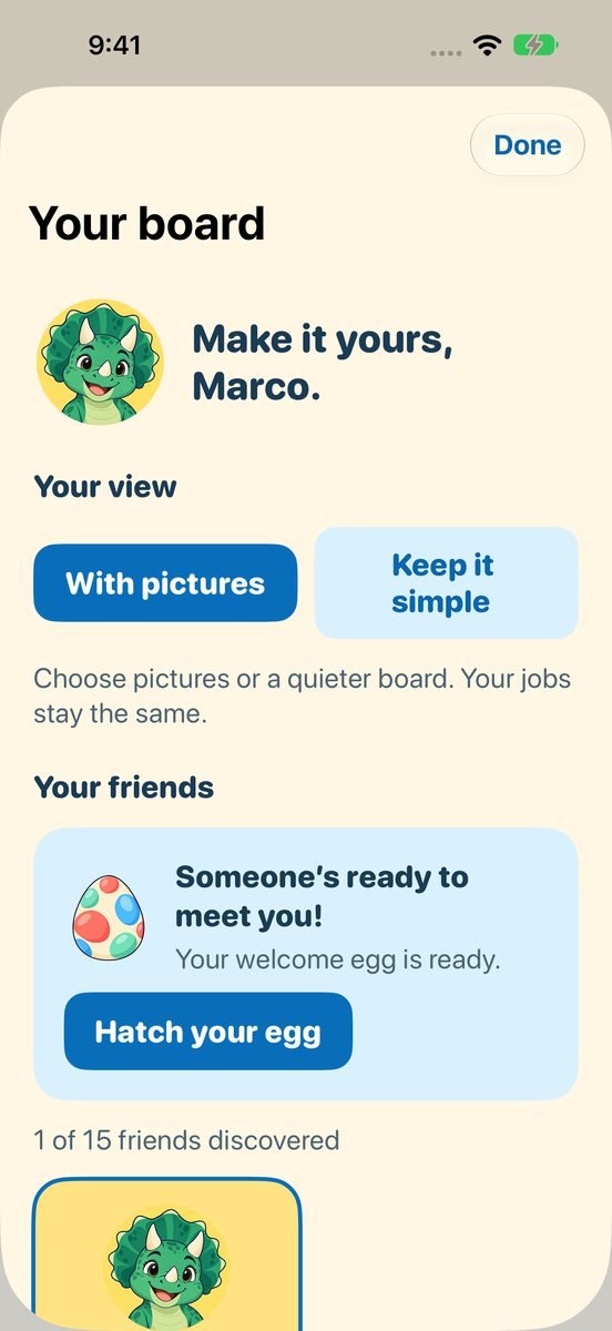 My look: Make it yours, Marco. With pictures or Keep it simple, a welcome egg ready to hatch, 1 of 15 friends discovered